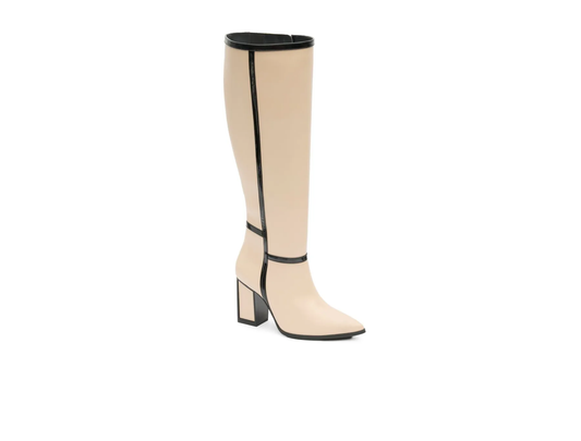 Andrea High-Contrast Fashion Boot - Tall Block Heel