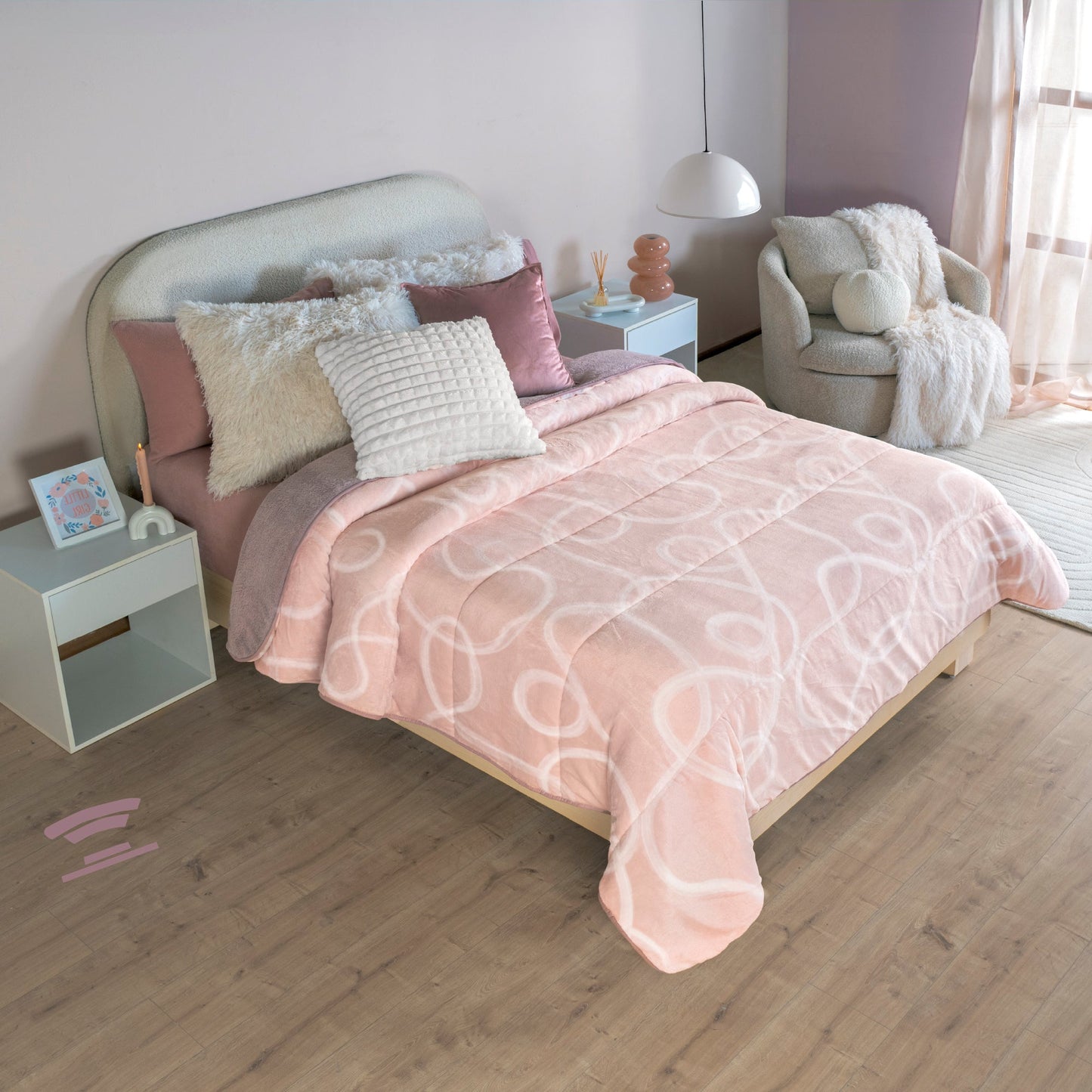 Vianney Bliss Beauty Soft Sherpa Blanket – Soft Feminine Winter Throw