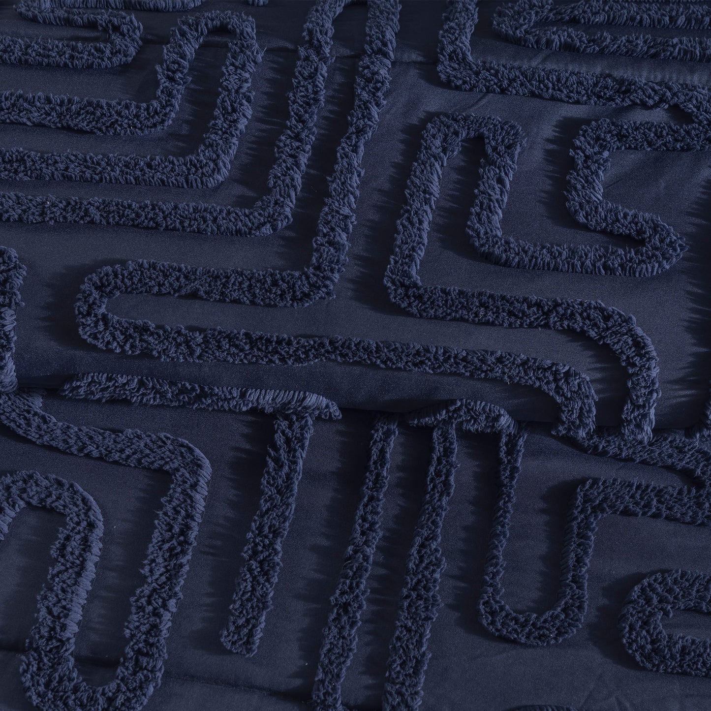 Vianney Budapest Navy Comforter Set with Velvet Cushion – Luxury Jacquard Bedding
