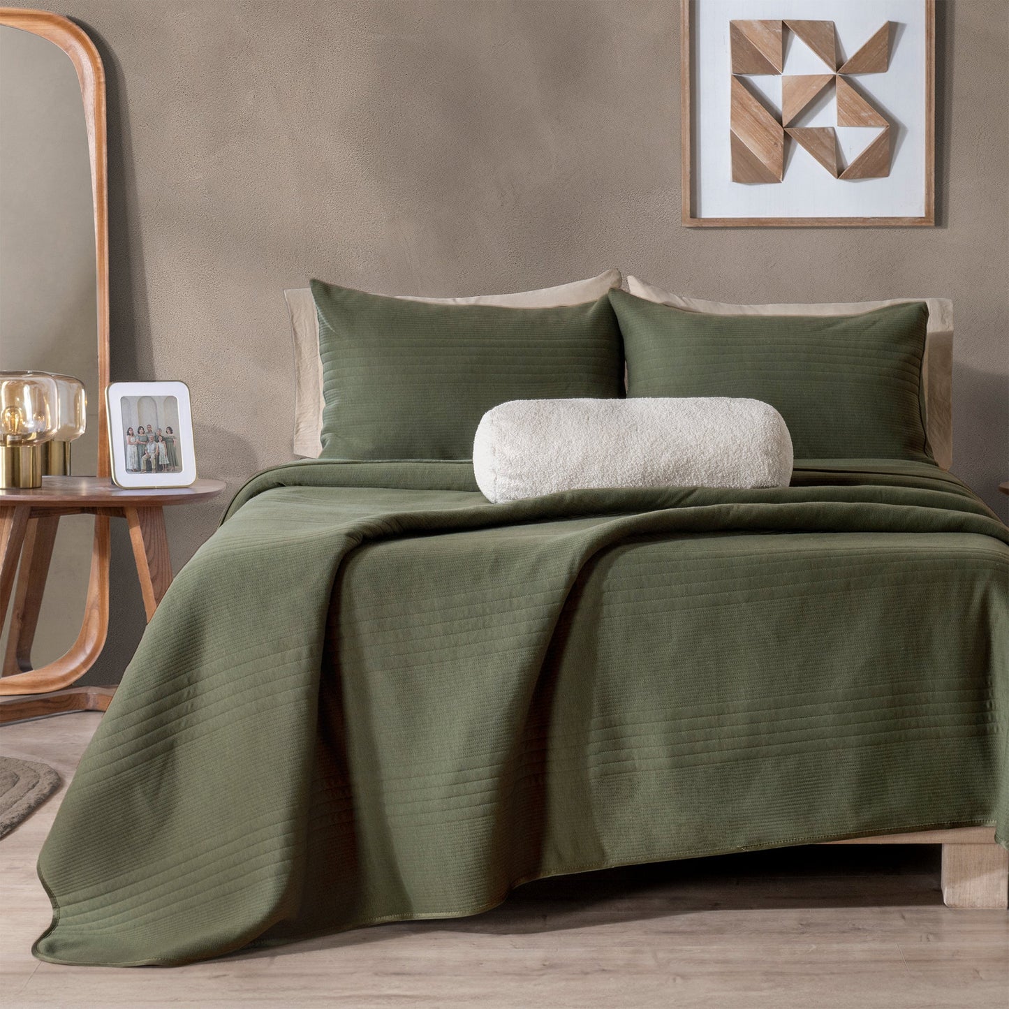 Kyoto Reversible Comforter Set | Jersey Quilted | Queen King