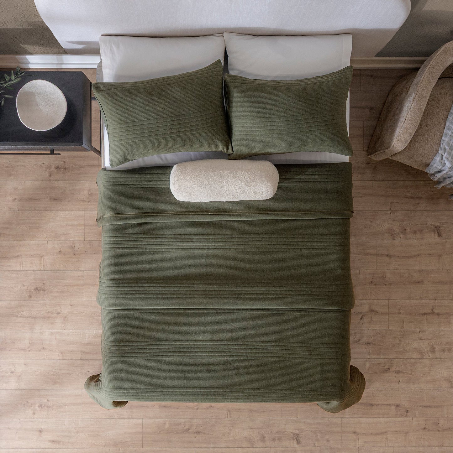 Kyoto Reversible Comforter Set | Jersey Quilted | Queen King